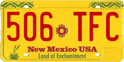 NM license plate 506TFC