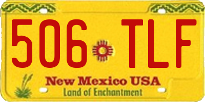 NM license plate 506TLF