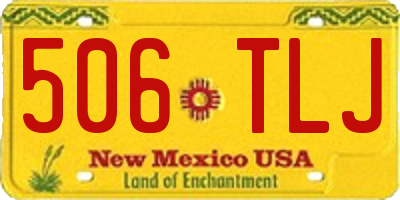 NM license plate 506TLJ