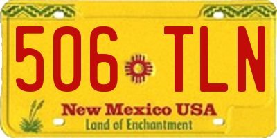 NM license plate 506TLN