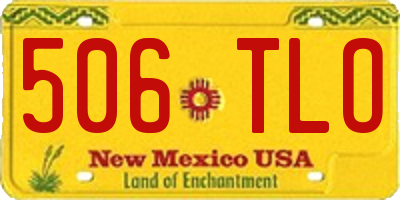 NM license plate 506TLO