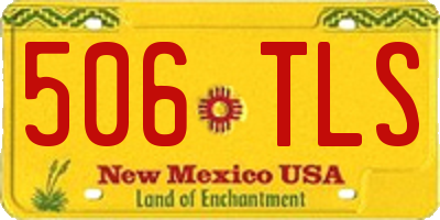 NM license plate 506TLS