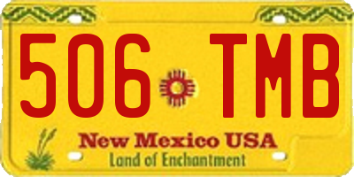 NM license plate 506TMB
