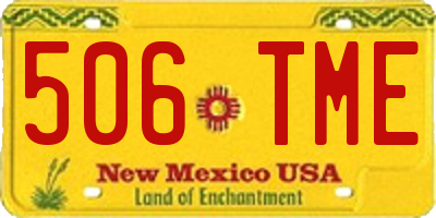 NM license plate 506TME