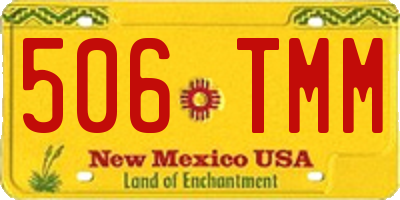 NM license plate 506TMM