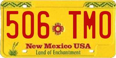 NM license plate 506TMO