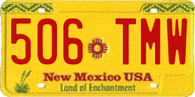 NM license plate 506TMW