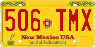 NM license plate 506TMX