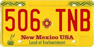 NM license plate 506TNB