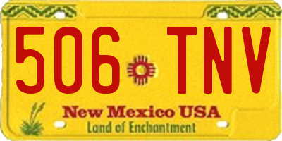 NM license plate 506TNV