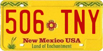 NM license plate 506TNY