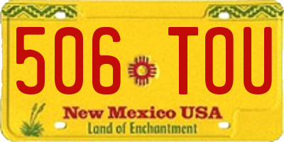 NM license plate 506TOU