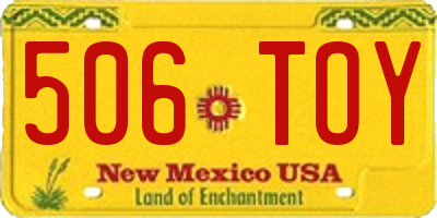 NM license plate 506TOY