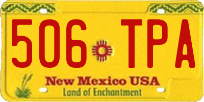 NM license plate 506TPA