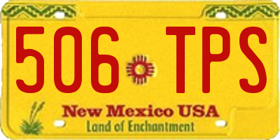 NM license plate 506TPS