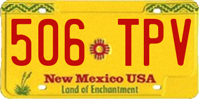 NM license plate 506TPV