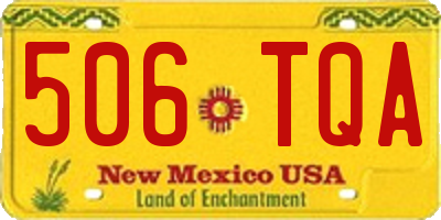 NM license plate 506TQA