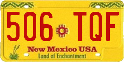 NM license plate 506TQF