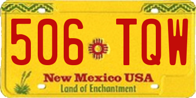 NM license plate 506TQW
