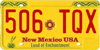 NM license plate 506TQX