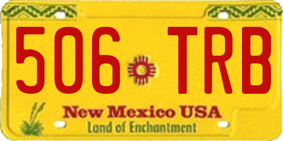 NM license plate 506TRB