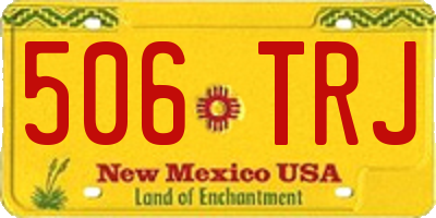 NM license plate 506TRJ