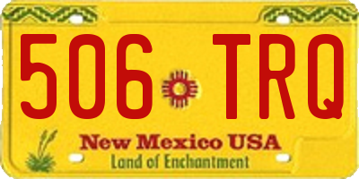 NM license plate 506TRQ