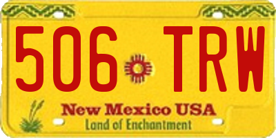 NM license plate 506TRW
