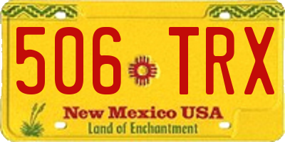 NM license plate 506TRX