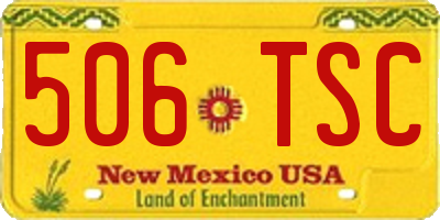 NM license plate 506TSC