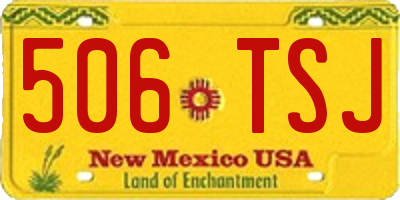NM license plate 506TSJ