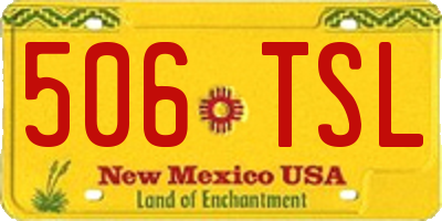 NM license plate 506TSL