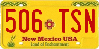 NM license plate 506TSN