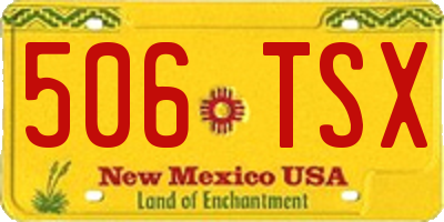 NM license plate 506TSX