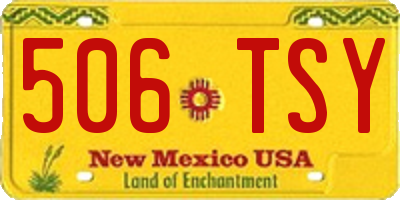 NM license plate 506TSY