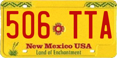 NM license plate 506TTA