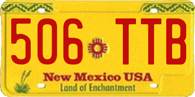 NM license plate 506TTB
