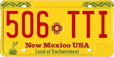 NM license plate 506TTI