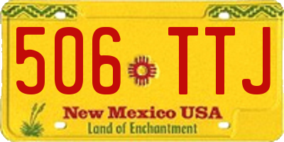 NM license plate 506TTJ