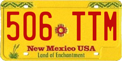 NM license plate 506TTM