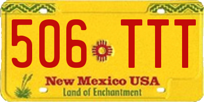 NM license plate 506TTT