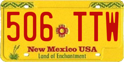 NM license plate 506TTW