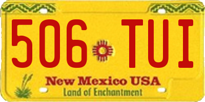 NM license plate 506TUI