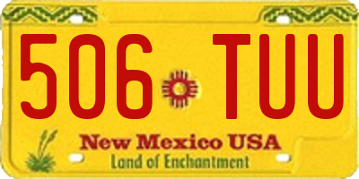NM license plate 506TUU