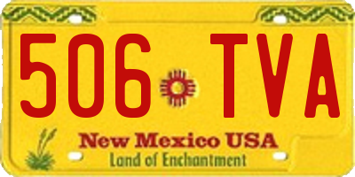 NM license plate 506TVA