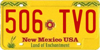 NM license plate 506TVO