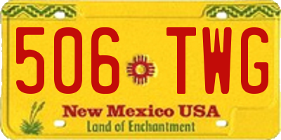 NM license plate 506TWG