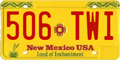 NM license plate 506TWI