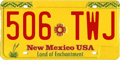 NM license plate 506TWJ