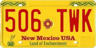 NM license plate 506TWK